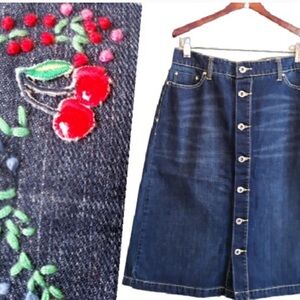 Tommy Hilfiger Y2K Jean button skirt